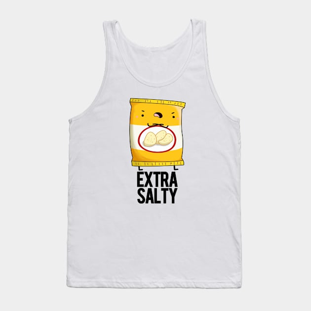 Extra Salty Funny Food Pun Tank Top by punnybone